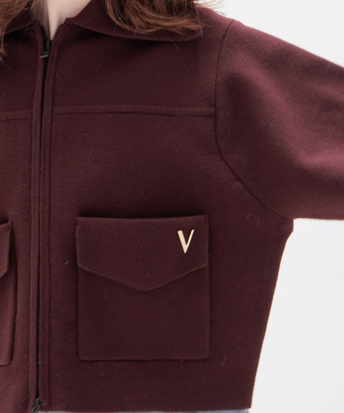 venit(ヴェニット)の「VENIT / DOUBLE FACE KNIT CARDIGAN(ダブルフェイスニットカーディガン VEK-7524-B)(カーディガン/ボレロ・レディース・ホワイト/ブラウン・38)」の3枚目の写真