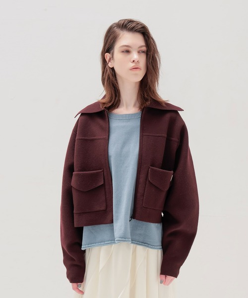 venit(ヴェニット)の「VENIT / DOUBLE FACE KNIT CARDIGAN(ダブルフェイスニットカーディガン VEK-7524-B)(カーディガン/ボレロ・レディース・ホワイト/ブラウン・38)」の4枚目の写真