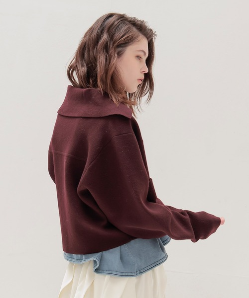 venit(ヴェニット)の「VENIT / DOUBLE FACE KNIT CARDIGAN(ダブルフェイスニットカーディガン VEK-7524-B)(カーディガン/ボレロ・レディース・ホワイト/ブラウン・38)」の5枚目の写真