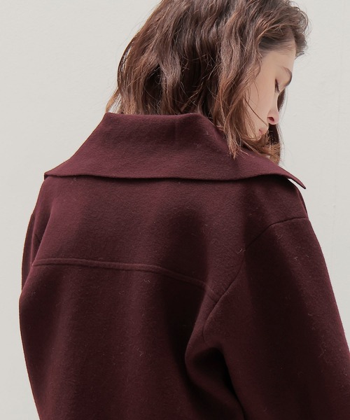 venit(ヴェニット)の「VENIT / DOUBLE FACE KNIT CARDIGAN(ダブルフェイスニットカーディガン VEK-7524-B)(カーディガン/ボレロ・レディース・ホワイト/ブラウン・38)」の9枚目の写真
