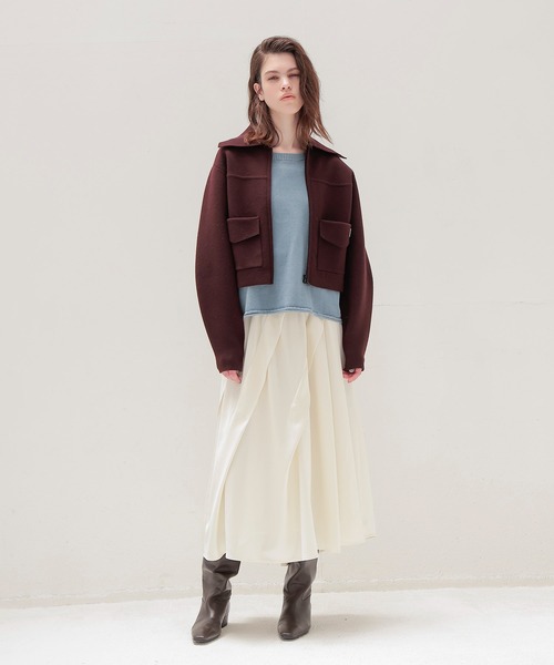 venit(ヴェニット)の「VENIT / DOUBLE FACE KNIT CARDIGAN(ダブルフェイスニットカーディガン VEK-7524-B)(カーディガン/ボレロ・レディース・ホワイト/ブラウン・38)」の10枚目の写真