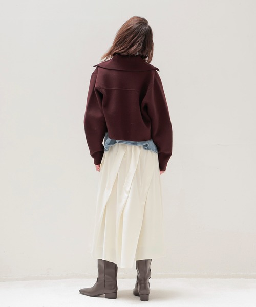 venit(ヴェニット)の「VENIT / DOUBLE FACE KNIT CARDIGAN(ダブルフェイスニットカーディガン VEK-7524-B)(カーディガン/ボレロ・レディース・ホワイト/ブラウン・38)」の12枚目の写真
