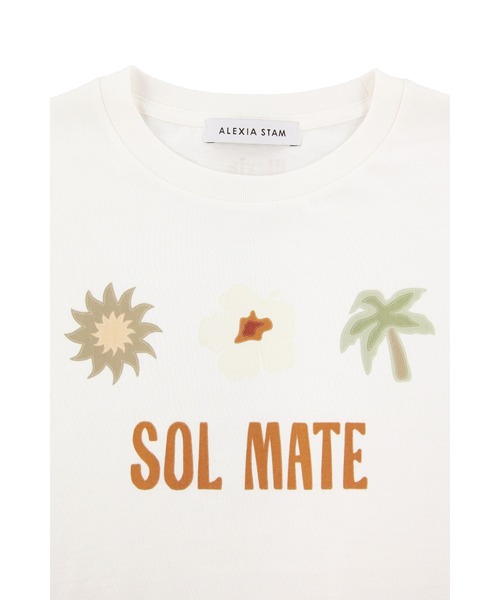 ALEXIA STAM（アリシアスタン）の「Sol Mate Tee /ソルメイトTee（Tシャツ/カットソー・レディース・ホワイト/イエロー/ブルー・FREE）」の16枚目の写真