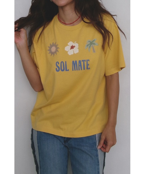 ALEXIA STAM（アリシアスタン）の「Sol Mate Tee /ソルメイトTee（Tシャツ/カットソー・レディース・ホワイト/イエロー/ブルー・FREE）」の19枚目の写真