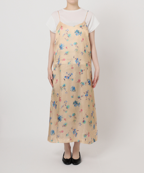 IENA LA BOUCLE（イエナラブークル）の「IENA LA BOUCLE ボタニカルプリントキャミソールドレス（ワンピース・レディース・ベージュ系その他・FREE）」の3枚目の写真
