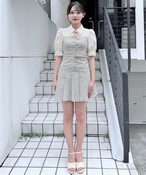NOMAE ミニワンピース NOMAE ワンピース BACKリボンミニワンピース : ZOZOTOWN Yahoo