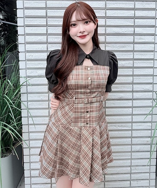 NOMAE ミニワンピース NOMAE ワンピース BACKリボンミニワンピース : ZOZOTOWN Yahoo