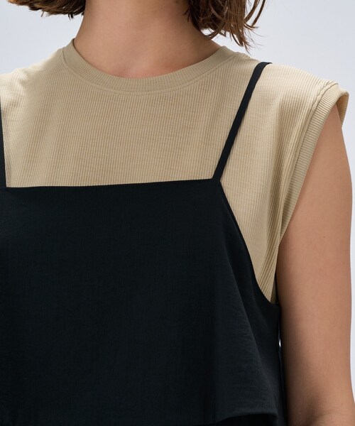 cloenc（クロエンス）の「【手洗い可】アイラインキャミワンピース（ワンピース・レディース・カーキ/ブラック・02）」の11枚目の写真