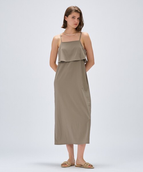 cloenc（クロエンス）の「【手洗い可】アイラインキャミワンピース（ワンピース・レディース・カーキ/ブラック・02）」の10枚目の写真