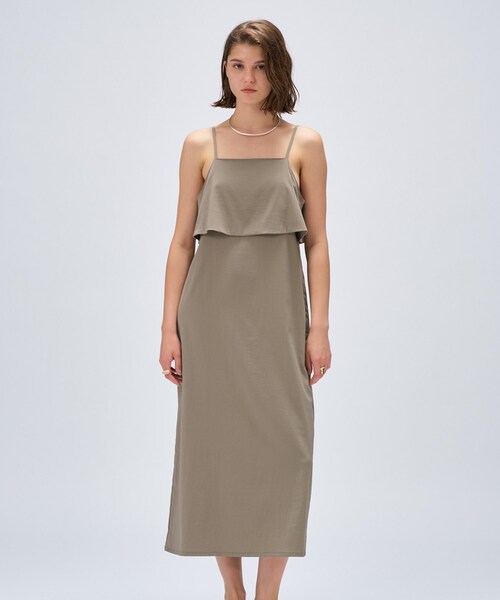 cloenc（クロエンス）の「【手洗い可】アイラインキャミワンピース（ワンピース・レディース・カーキ/ブラック・02）」の9枚目の写真