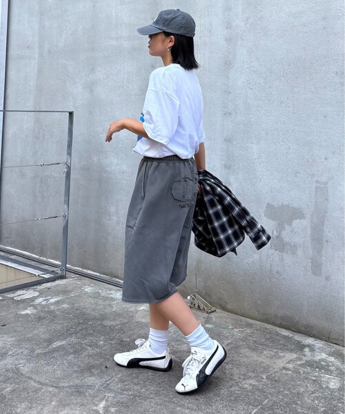 ODD STUDIO（オッドスタジオ）の「■【OddStudio】ピグメントバックダメージロゴスウェットハーフパンツ（スウェットパンツ・レディース・ピンク/ブラウン/チャコールグレー・MEDIUM/LARGE）」の19枚目の写真