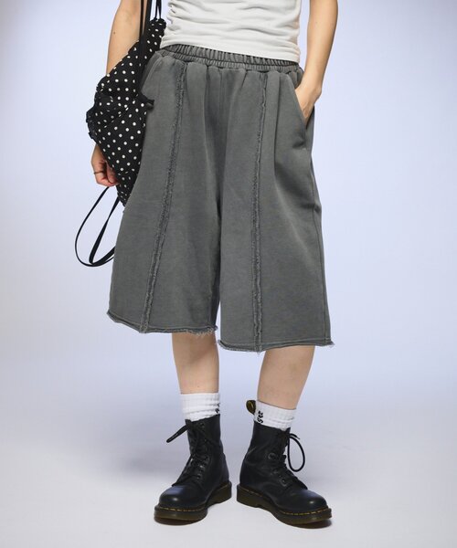 ODD STUDIO（オッドスタジオ）の「■【OddStudio】ピグメントバックダメージロゴスウェットハーフパンツ（スウェットパンツ・レディース・ピンク/ブラウン/チャコールグレー・MEDIUM/LARGE）」の21枚目の写真