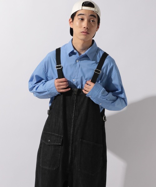 サロペット　ニコアンド niko and JEANS 2025AW]WIDE DENIM OVERALLS（サロペット