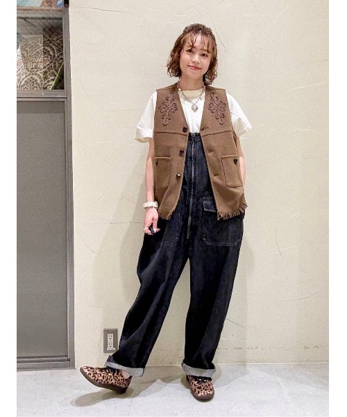 セール】[niko and JEANS 2025AW]WIDE DENIM OVERALLS（サロペット