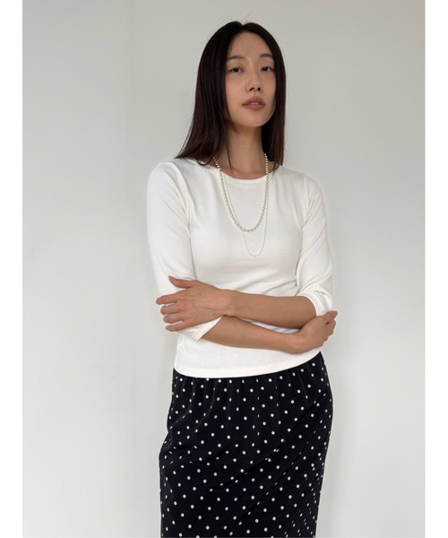 Didot.showroom(ディドット ショールーム)の「【DIDOT.】ドットロングSK(スカート・レディース・アイボリー/ブラック/ネイビー・FREE)」の7枚目の写真