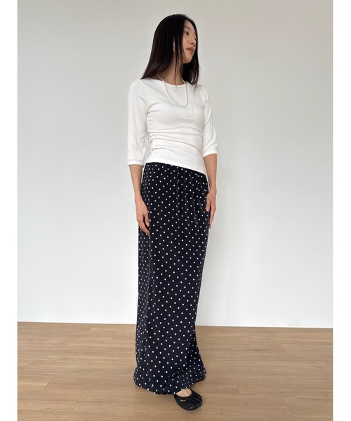 Didot.showroom(ディドット ショールーム)の「【DIDOT.】ドットロングSK(スカート・レディース・アイボリー/ブラック/ネイビー・FREE)」の10枚目の写真