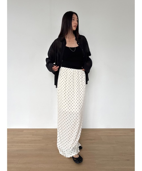 Didot.showroom(ディドット ショールーム)の「【DIDOT.】ドットロングSK(スカート・レディース・アイボリー/ブラック/ネイビー・FREE)」の20枚目の写真