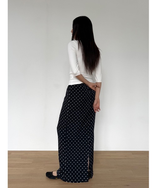 Didot.showroom(ディドット ショールーム)の「【DIDOT.】ドットロングSK(スカート・レディース・アイボリー/ブラック/ネイビー・FREE)」の9枚目の写真
