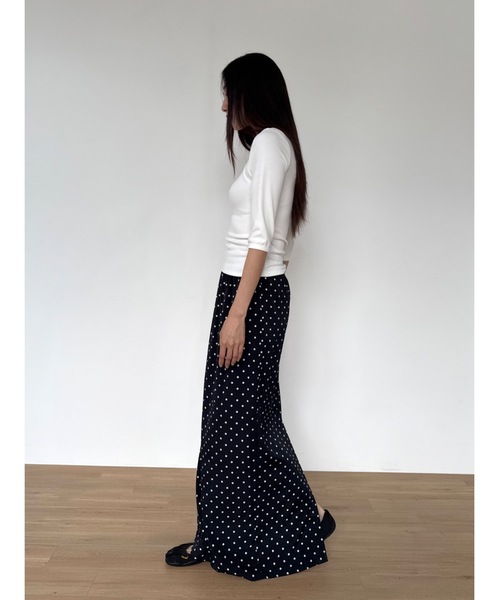 Didot.showroom(ディドット ショールーム)の「【DIDOT.】ドットロングSK(スカート・レディース・アイボリー/ブラック/ネイビー・FREE)」の8枚目の写真