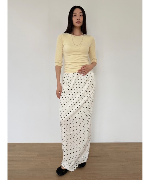 Didot.showroom(ディドット ショールーム)の「【DIDOT.】ドットロングSK(スカート・レディース・アイボリー/ブラック/ネイビー・FREE)」の21枚目の写真