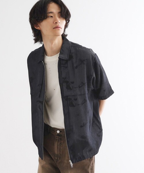 tk.TAKEO KIKUCHI（ティーケータケオキクチ）の「ブラープリントシャンブレーシャツアウター（シャツ/ブラウス・メンズ・ライトグレー/ブラック・02/03）」の10枚目の写真