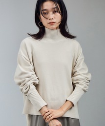 SALON adam et rope'（サロン アダム エ ロペ）の「タートルネックプルオーバー-CreamyCotton /クリーミーコットン-（ニット/セーター）」