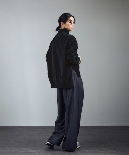 SALON adam et rope'（サロン アダム エ ロペ）の「タートルネックプルオーバー-CreamyCotton /クリーミーコットン-（ニット/セーター・レディース・ブラック/ブラウン/オフホワイト・FREE）」の10枚目の写真