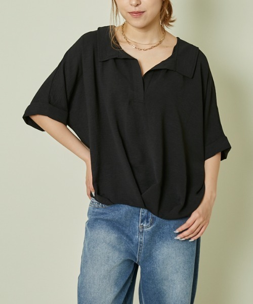 GORGE（ゴージ）の「《バックレースアップ×ゆる袖》フェミカジュトップス（シャツ/ブラウス・レディース・アイボリー/ブラック/チャコール/ボルドー/ブラウン・F）」の20枚目の写真