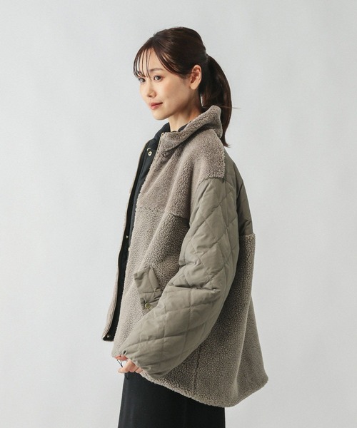 GLOBAL WORK（グローバルワーク）の「リバーシブルキルトブルゾン