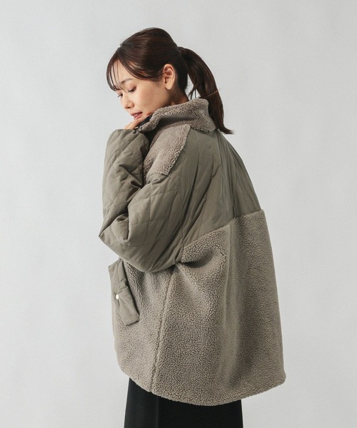 GLOBAL WORK（グローバルワーク）の「リバーシブルキルトブルゾン