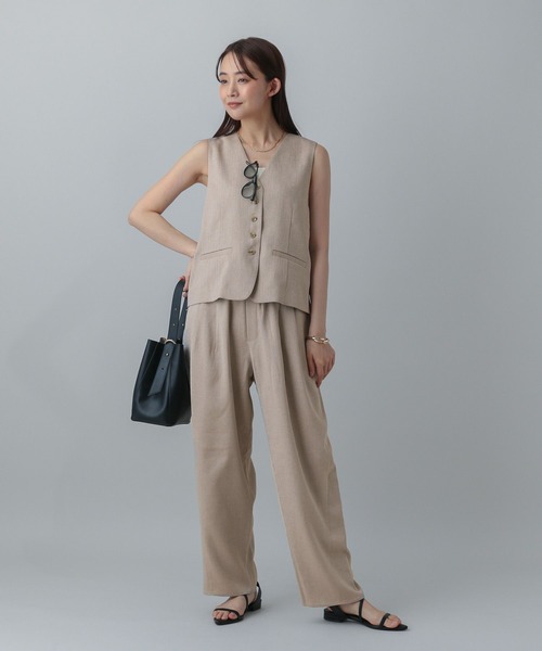 GLOBAL WORK（グローバルワーク）の「MATINEE LINE/リネンライクコクーンイージーパンツ/575119（その他パンツ・レディース・ナチュラル/ブラック/ダークブラウン・LARGE/MEDIUM）」の21枚目の写真