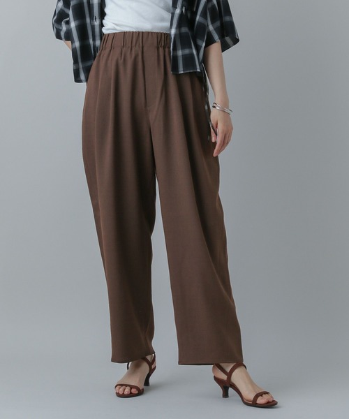 GLOBAL WORK（グローバルワーク）の「MATINEE LINE/リネンライクコクーンイージーパンツ/575119（その他パンツ・レディース・ナチュラル/ブラック/ダークブラウン・LARGE/MEDIUM）」の8枚目の写真