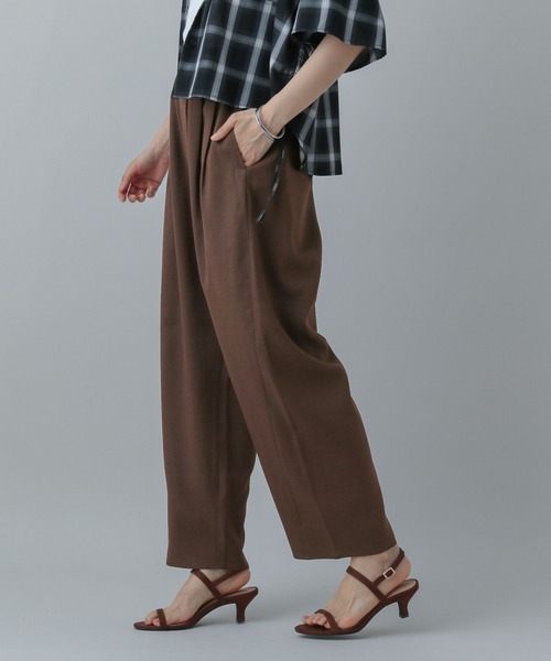 GLOBAL WORK（グローバルワーク）の「MATINEE LINE/リネンライクコクーンイージーパンツ/575119（その他パンツ・レディース・ナチュラル/ブラック/ダークブラウン・LARGE/MEDIUM）」の9枚目の写真