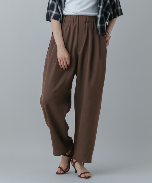 GLOBAL WORK（グローバルワーク）の「MATINEE LINE/リネンライクコクーンイージーパンツ/575119（その他パンツ・レディース・ナチュラル/ブラック/ダークブラウン・LARGE/MEDIUM）」の10枚目の写真
