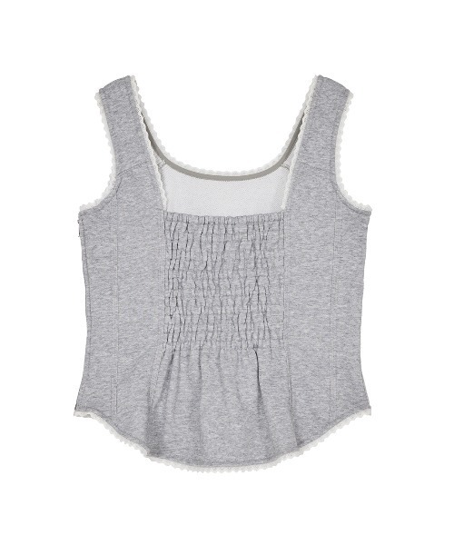 ELCHELE（エルチェレ）の「FRENCH TERRY BUSTIER TANK（タンクトップ・レディース・ネイビー/ヘザーグレー・FREE）」の10枚目の写真