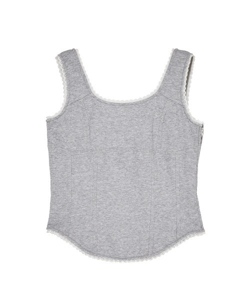 ELCHELE（エルチェレ）の「FRENCH TERRY BUSTIER TANK（タンクトップ・レディース・ネイビー/ヘザーグレー・FREE）」の9枚目の写真