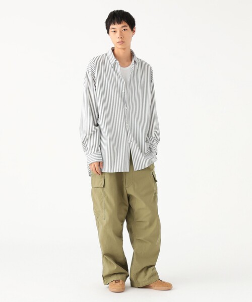 BEAMS（ビームス）の「ワイドフィット バックジップ シャツ（シャツ/ブラウス・メンズ・ホワイト/ブラウン・S/M/L/XL）」の5枚目の写真