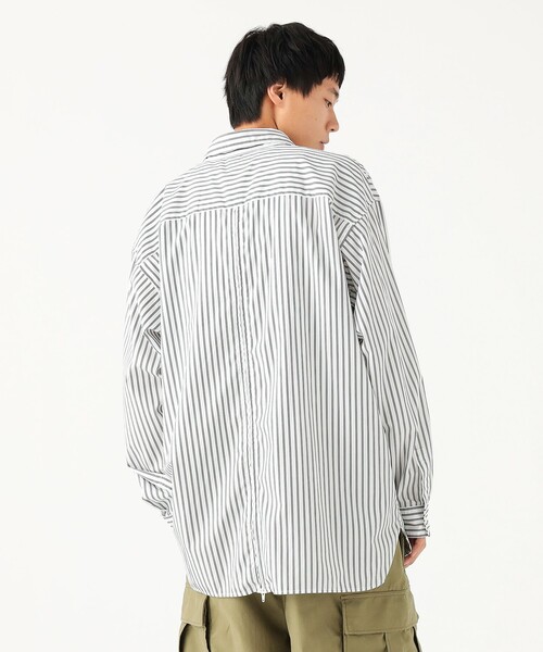 BEAMS（ビームス）の「ワイドフィット バックジップ シャツ（シャツ/ブラウス・メンズ・ホワイト/ブラウン・S/M/L/XL）」の8枚目の写真