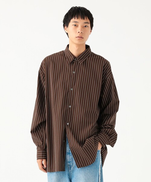 BEAMS（ビームス）の「ワイドフィット バックジップ シャツ（シャツ/ブラウス・メンズ・ホワイト/ブラウン・S/M/L/XL）」の16枚目の写真