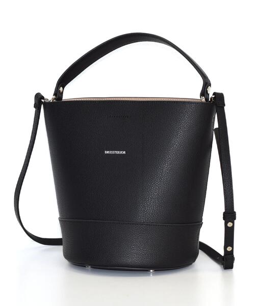 DRESSTERIOR(ドレステリア)の「シュリンクレザーバケットBAG(ハンドバッグ・レディース・ブラック/ベージュ・00)」の4枚目の写真