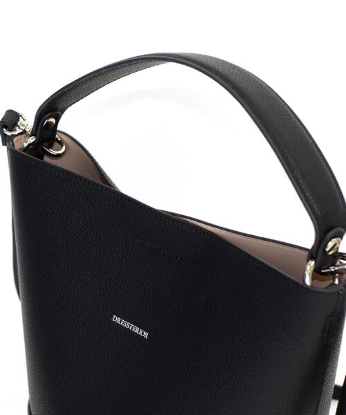 DRESSTERIOR(ドレステリア)の「シュリンクレザーバケットBAG(ハンドバッグ・レディース・ブラック/ベージュ・00)」の7枚目の写真
