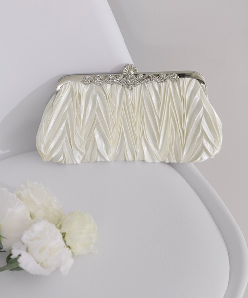 Leja（レジャ）の「【LEJA】4WAYプリーツパールハンドバッグ結婚式 パーティー 成人式 二次会 同窓会 お呼ばれ オケージョン 20代 30代（ハンドバッグ・レディース・ホワイト・FREE）」の7枚目の写真