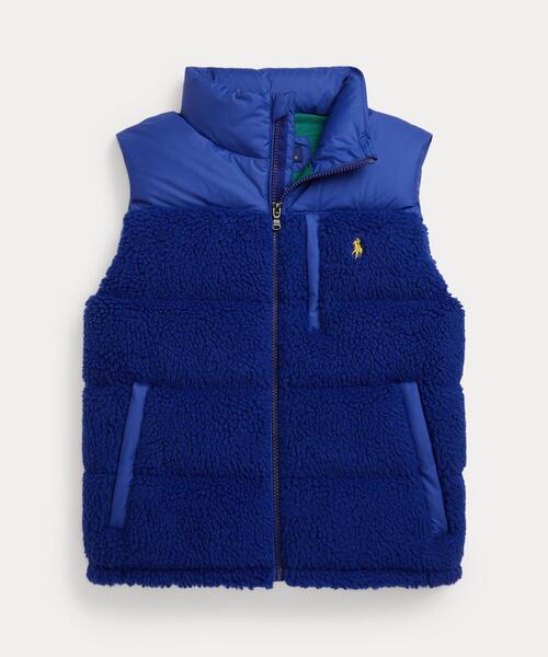 POLO RALPH LAUREN CHILDRENSWEAR(ポロ ラルフ ローレン チルドレンズウェア)の「テディ フリース ハイブリッド ベスト(ダウンベスト・キッズ・パープル系2・XL/S/M/L)」の1枚目の写真