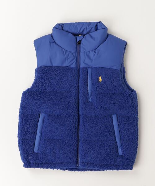 POLO RALPH LAUREN CHILDRENSWEAR(ポロ ラルフ ローレン チルドレンズウェア)の「テディ フリース ハイブリッド ベスト(ダウンベスト・キッズ・パープル系2・XL/S/M/L)」の4枚目の写真