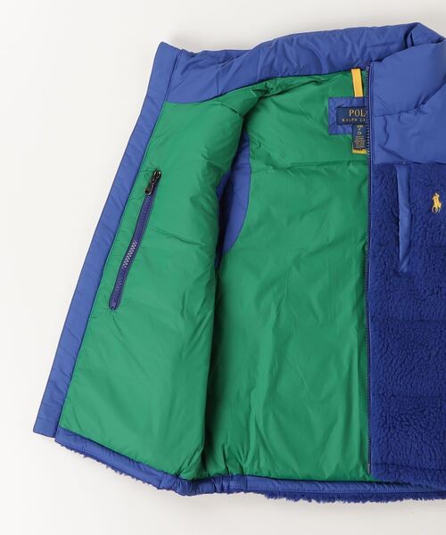 POLO RALPH LAUREN CHILDRENSWEAR(ポロ ラルフ ローレン チルドレンズウェア)の「テディ フリース ハイブリッド ベスト(ダウンベスト・キッズ・パープル系2・XL/S/M/L)」の6枚目の写真