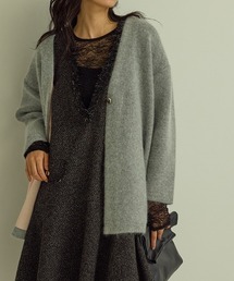 Mewl（ミュール）の「【 Mewl / ミュール 】配色フォルムカーディガン（カーディガン/ボレロ）」