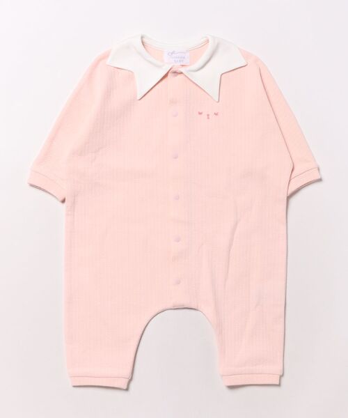 HAKKA BABY（ハッカベビー）の「[ベビー]星襟長袖カバーオール（ロンパース・キッズ・イエロー/ピンク・70cm）」の2枚目の写真