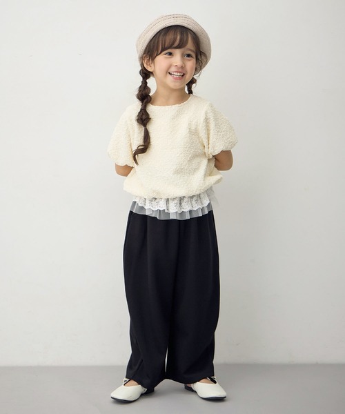 Piet（ピエット）の「ウエストフリル バルーンスウェットパンツ（スウェットパンツ・キッズ・ブラック/グレー・100/130/120/110）」の6枚目の写真