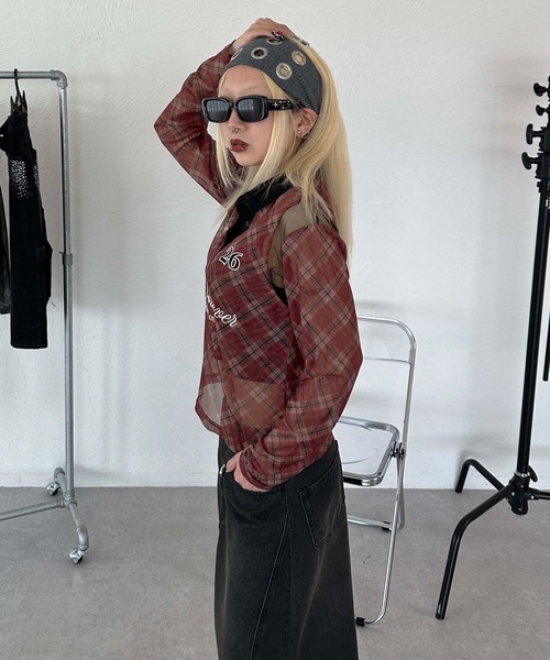 sedacle girl（セダクルガール）の「シースルーユニフォームロンT（Tシャツ/カットソー・レディース・カーキ/レッド/ブラウン・SMALL/MEDIUM）」の20枚目の写真