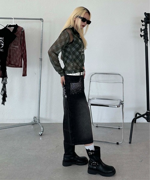 sedacle girl（セダクルガール）の「シースルーユニフォームロンT（Tシャツ/カットソー・レディース・カーキ/レッド/ブラウン・SMALL/MEDIUM）」の17枚目の写真